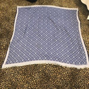 LOUIS VUITTON monogram denim shawl in blue
